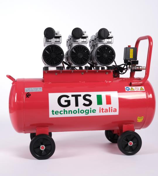 Compresseur d'air 100L silencieux 3 HP Monophasé - GTS